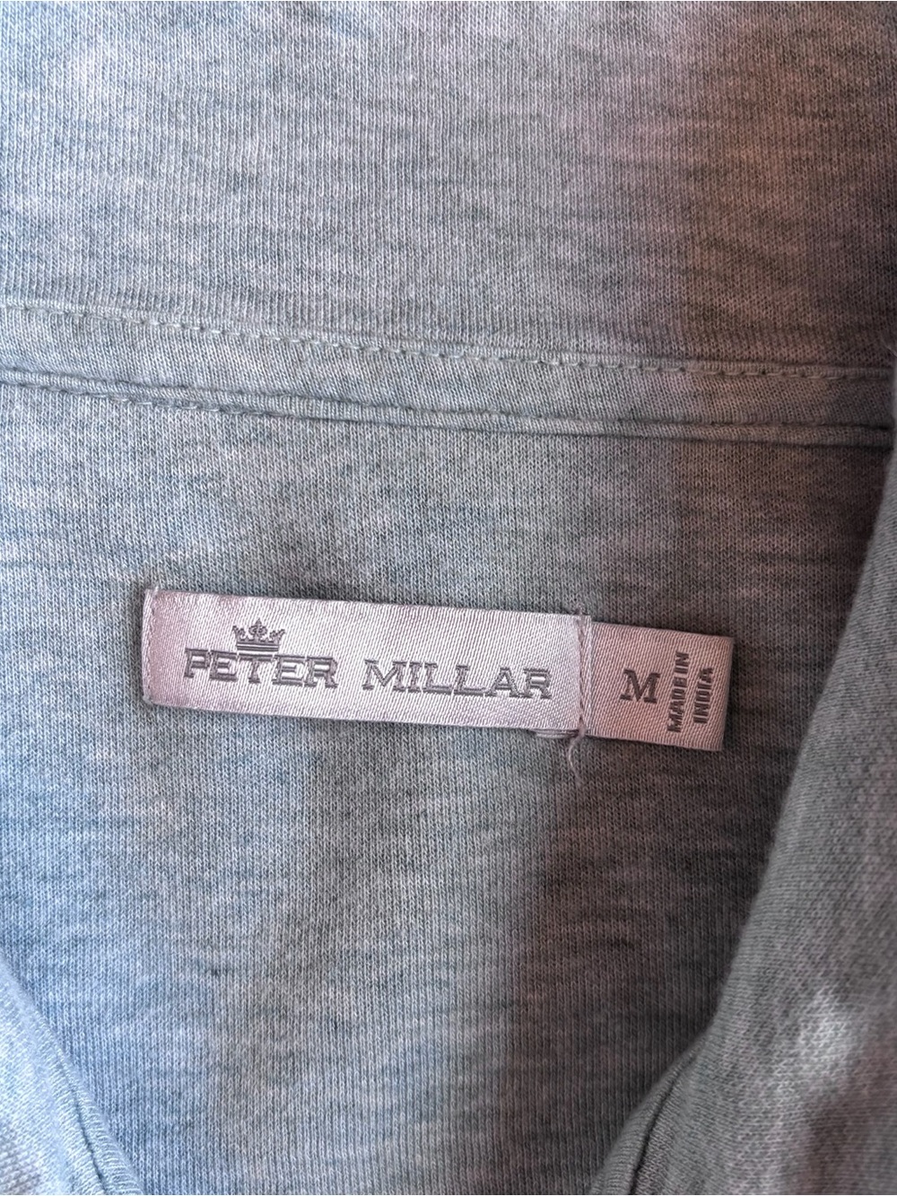 Peter Millar Heathered Blue/Green Full-Zip Jacket with Lighthouse Logo | Medium - Picture 2 of 5